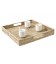 Square tray Lucie - rattan white brushed