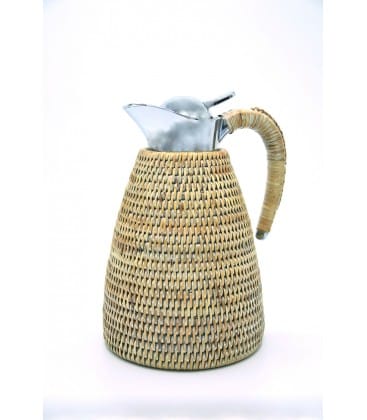 Carafe insulated Edmée - rattan white brushed