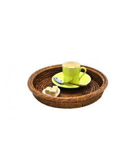 Square tray Lucie - rattan honey