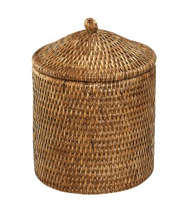 Pot with cotton and cover the Sly - rattan honey