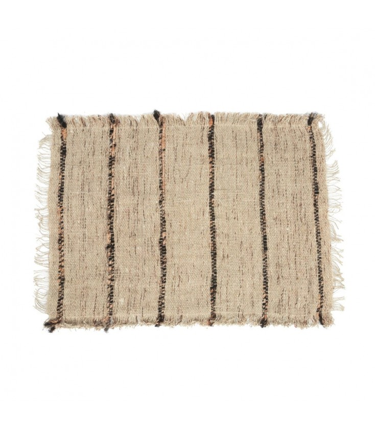 Set de Table Lavable Original - Lot 4 Sets de Table Tissu Coton Naturel Rigide