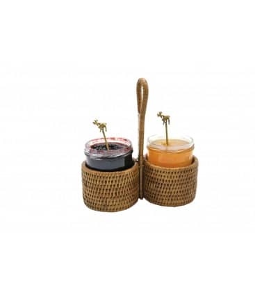 Shan porte pots de confiture standards coloris miel