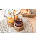 Shan porte pots de confiture standards coloris miel