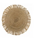Lilo - tapis en jute rond à franges Ø120cm