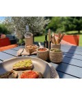 3 piece set of oil/vinegar Clara - white brushed