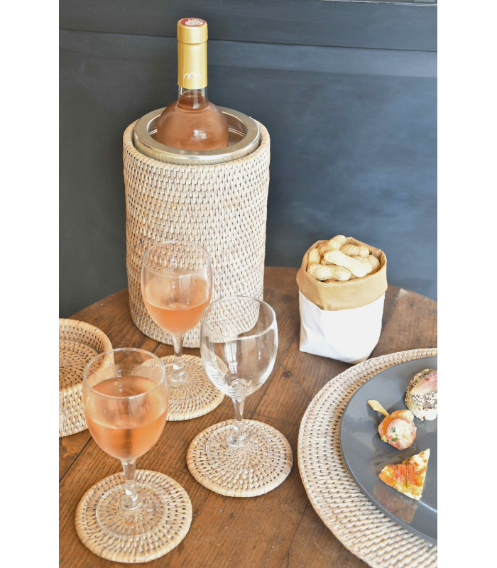 Rattan shop bottle cooler