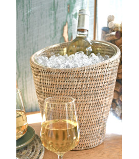 Champagne bucket rattan Clubbing - colour white brushed