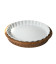 Tourtière XL porcelaine et rotin miel Irra