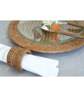 Rond de serviette en rotin naturel Paya miel (set de 2)