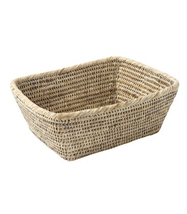 Bread basket Royans - rattan white brushed