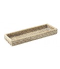 Small rectangular plate Trifle - rattan white brushed