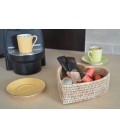 Small bin heart Tocades - rattan colour white brushed