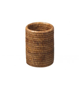 Cylindrical Pot Olivier - rattan honey