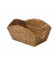 Recycle bin-rectangular - rattan honey