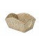 Recycle bin-rectangular - rattan-white brushed