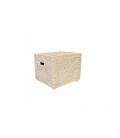 Safety deposit box reinforcements wood Sib - rattan white brushed