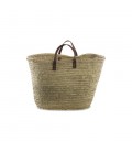 Shopping cart moroccan Hasani leather and palm leaves