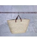 Shopping cart moroccan Hasani leather and palm leaves