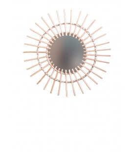 Miroir "sunny" rotin clair 70cm