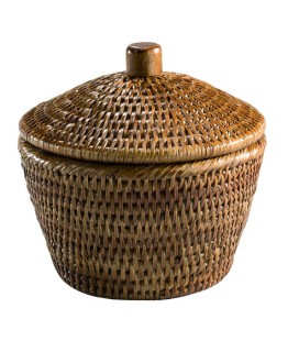Box oval lid and Claudin - rattan honey